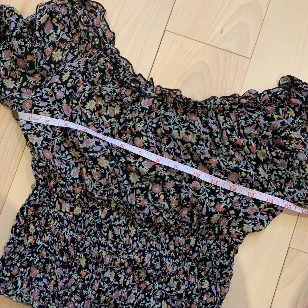 Anthropologie Lucia Smocked Off-Shoulder Floral Peasant Top - Picture 7 of 9